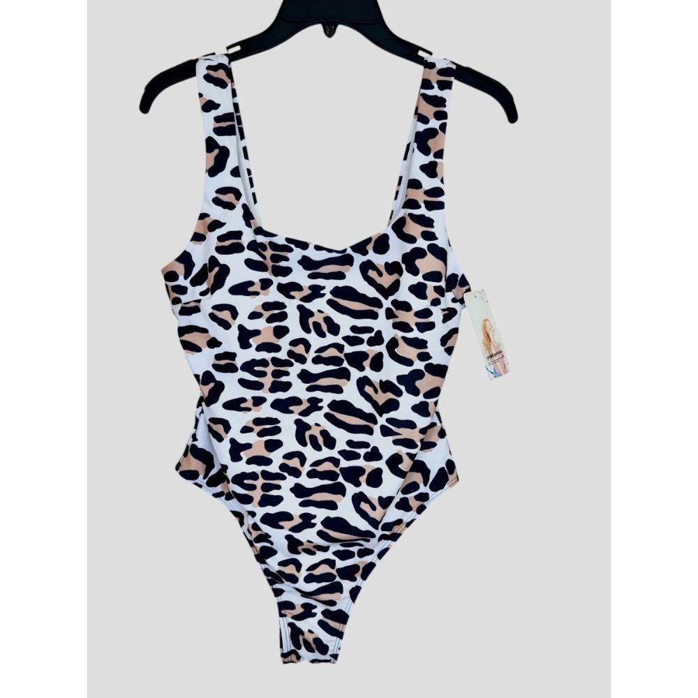 Prettygarden Leopard Print One‎ Piece Swimsuit NWT Size Medium